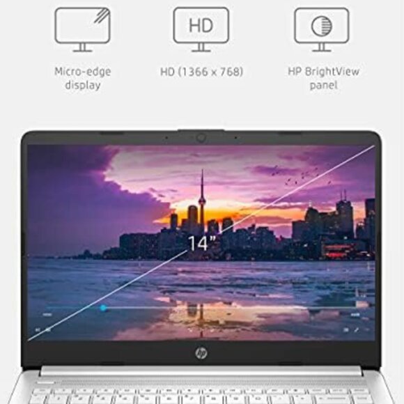 HP 14 Laptop, Intel Celeron N4020 Processor, 4GB RAM, 64GB Storage - Picture 5 of 7